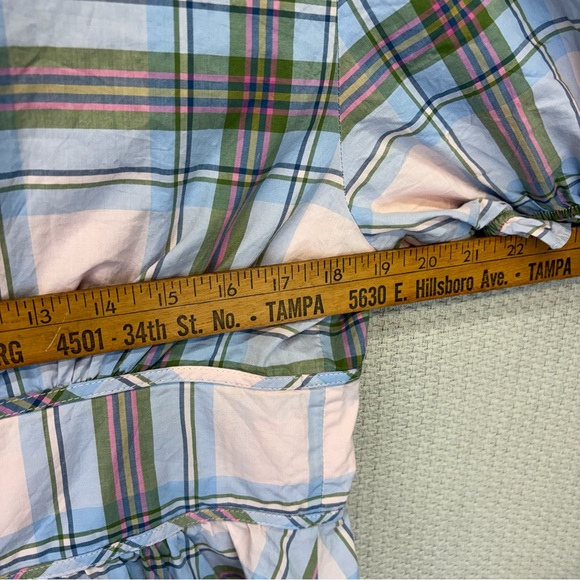 Hill House Sabrina Nap Dress Spring Plaid Blue Pink Cottagecore Farmhouse XL - Picture 8 of 9